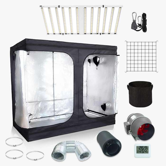 ! 240×120×200cm Grow Tent Kits with 1200w le...