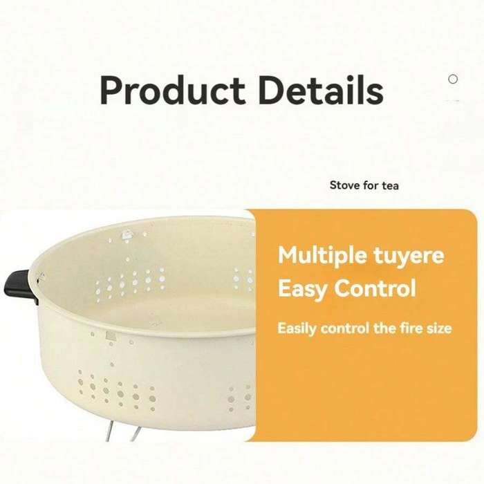 1pc Outdoor Fire Pit With Anti-Scalding Fence For Tea-Making Courtyard Indoor Heating