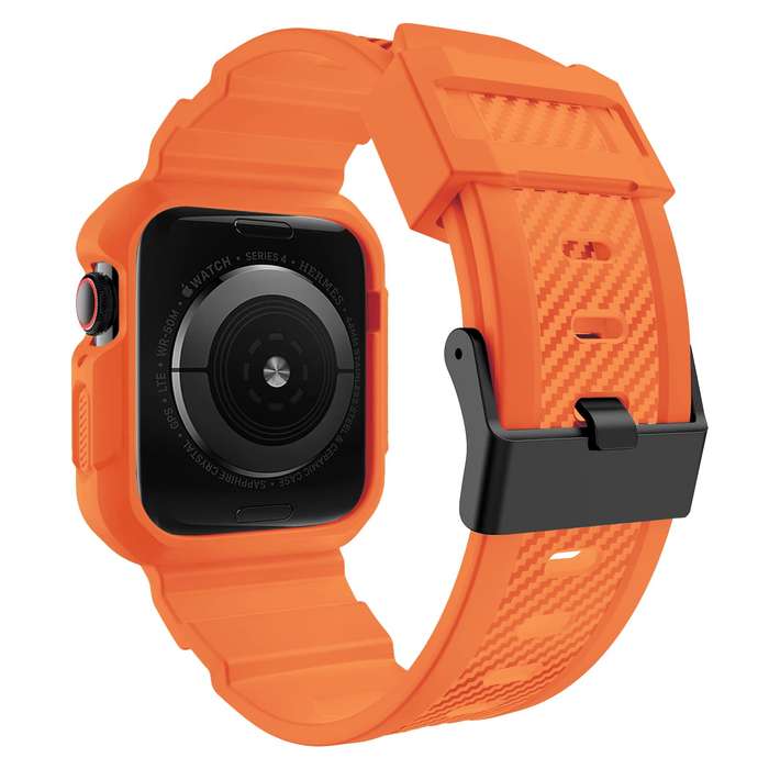 Compatible with Apple Watch Band 45mm 44mm 42mm with Case, Shockproof Rugged Band Strap for iWatch S