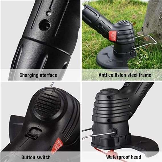 Electric Grass Cutting Machine for Home Garden Portable Light Weight Lawn Mower with 4 Switchable