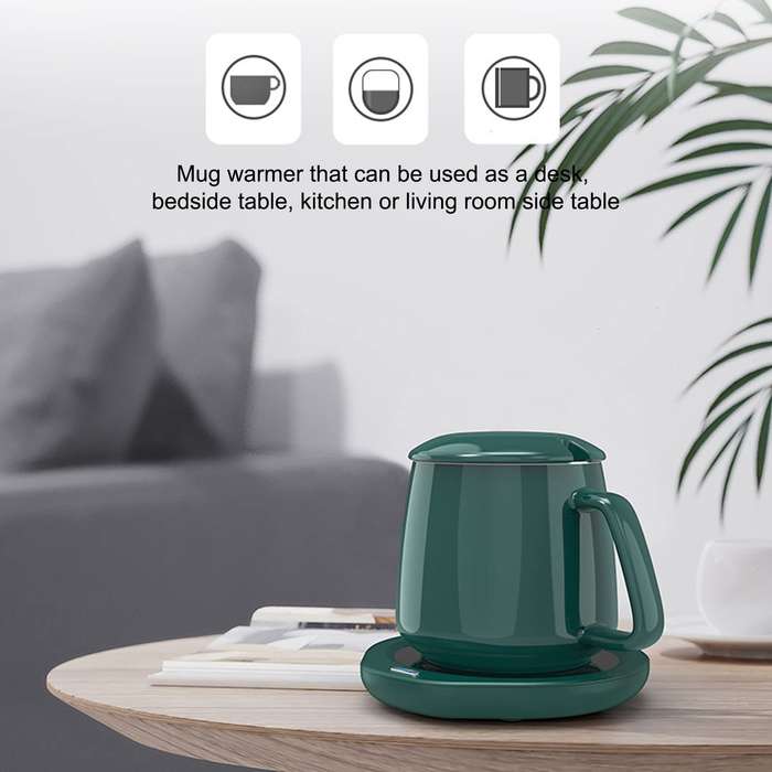 Rechargeable Mug Warmer, Power Saving Coffee Mug Warmer ABS Material EU Plug 220V Automatic Power Of