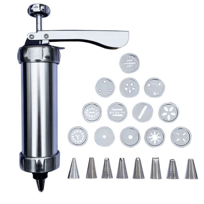 Biscuit Maker Press, Biscuit Maker and Decoration, Silver
