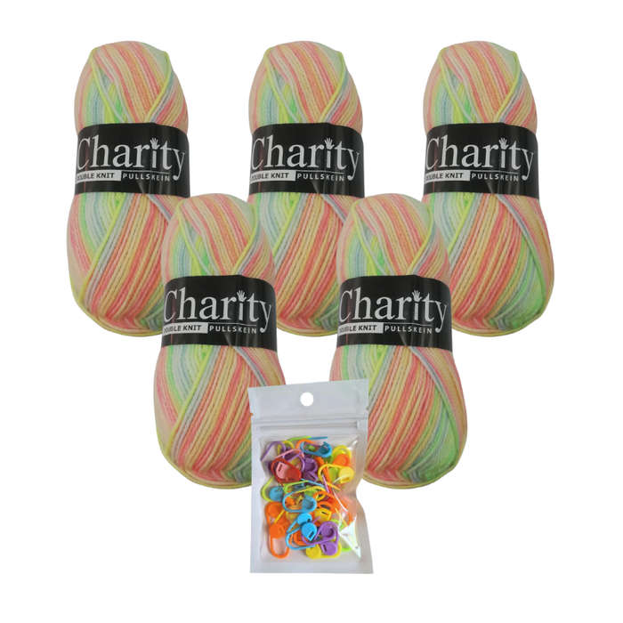 Elle - 5 X 100G 235 Fruit Shake Charity Double Knit Print