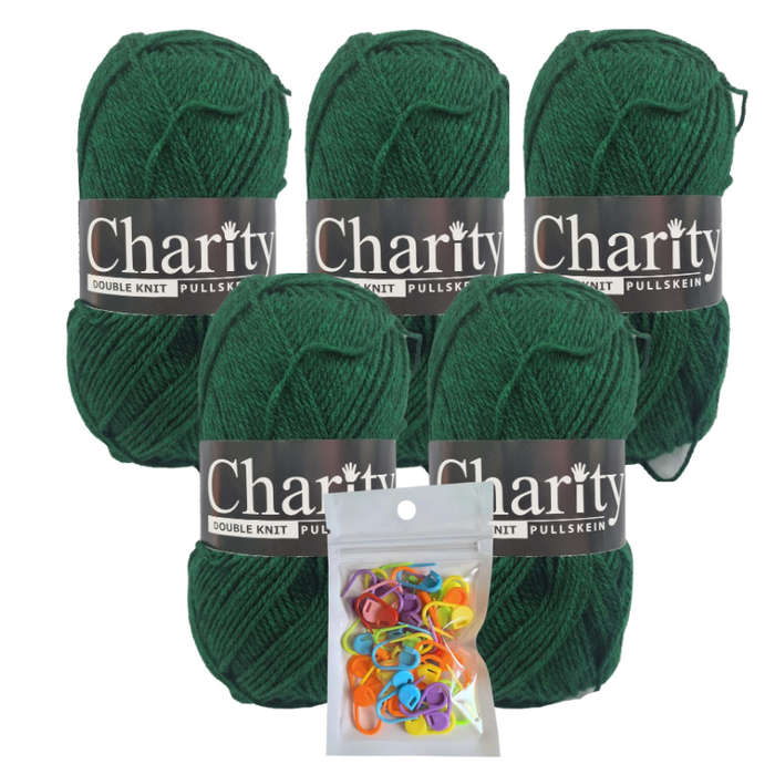 Elle - 5 X 100G 753 Slytherin Charity Double Knit Pullskein
