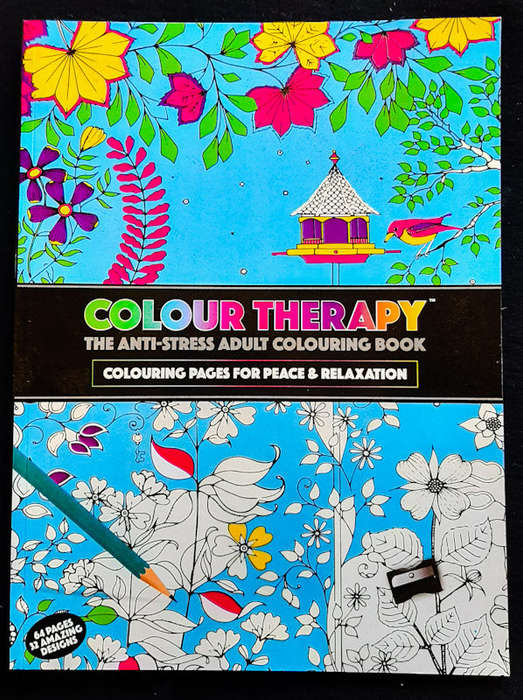 Paperback, Extra Large - Colour Therapy: The Anti-Stress Adult Colouring Book (Extra Large Paperb...