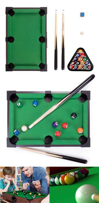 3 Classic Mini Table Top Games - Air Hockey - Foosball - Pool Table