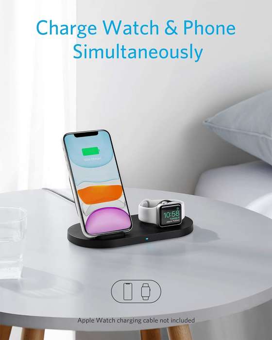 Anker PowerWave Sense 2-in-1 Stand with Watch Charging Cable Holder