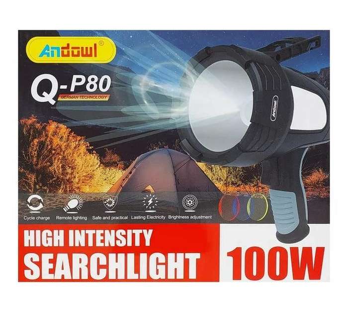 ANDOWL Q-P80 PISTOL SEARCHLIGHT, RECHARGEABLE