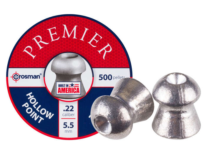 CROSMAN 5.5MM PREMIER HOLLOW POINT 14.3GR - 500'S