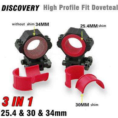 DISCOVERY PICATINNY MOUNT RING SET, 34/30/25MM