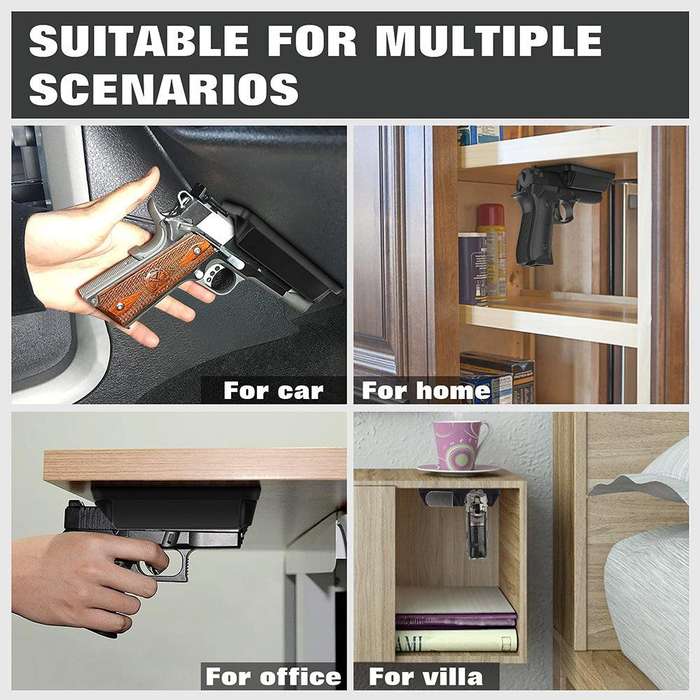 MAGNETIC PISTOL RETAINER /  PUSH-N-COCK BRACKET