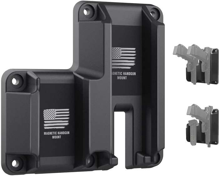 MAGNETIC PISTOL RETAINER /  PUSH-N-COCK BRACKET