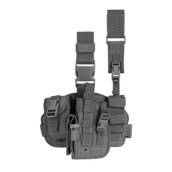 MOLLE DROPLEG PLATFORM W/ POUCHES - BLACK