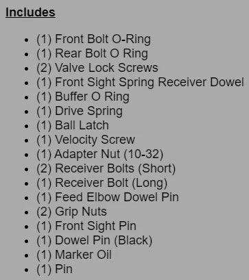 TIPPMANN 98 / CUSTOM UNIVERSAL PARTS KIT