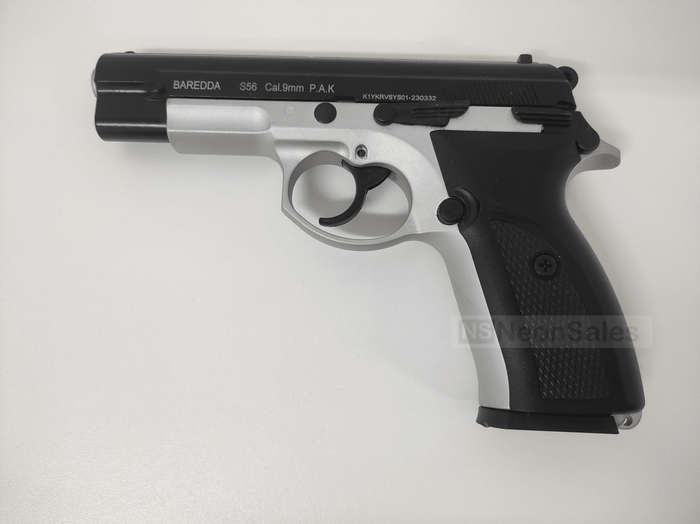 BAREDDA S56 BLANK GUN - BLACK & WHITE