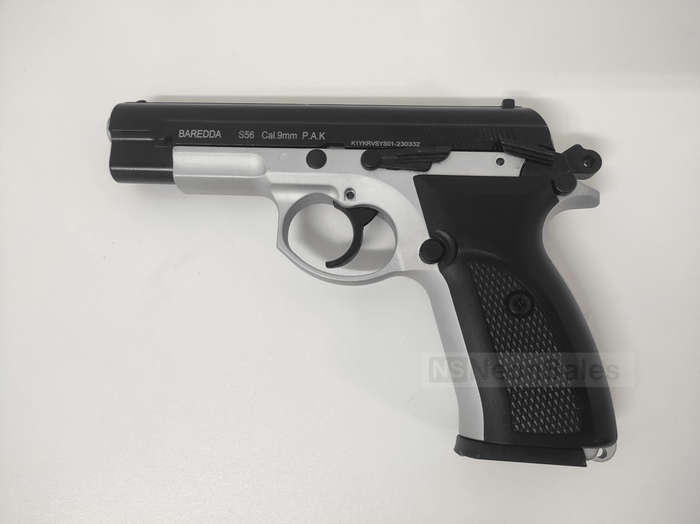 BAREDDA S56 BLANK GUN - BLACK & WHITE
