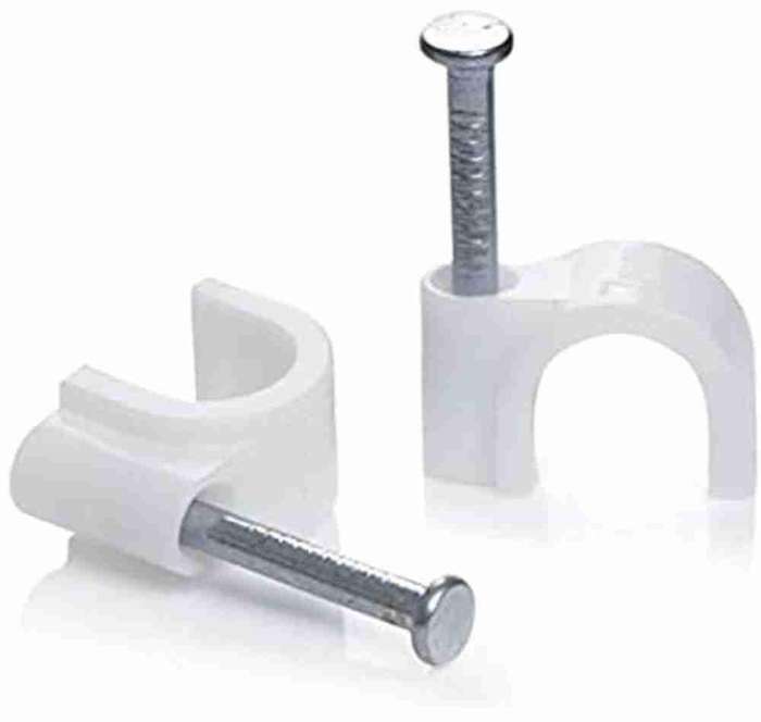 NAIL IN CLIPS ROUND WHITE 20MM 1'S