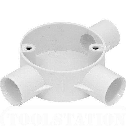 UNBRANDED PVC 3WAY JUNCTION BOX 20MM+LID
