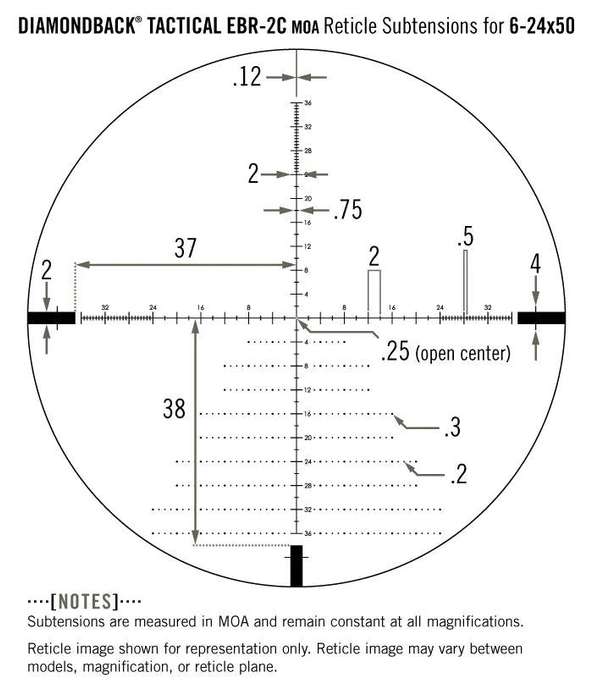 VORTEX DIAMONDBACK TACTICAL 6-24x50 FFP MOA SCOPE