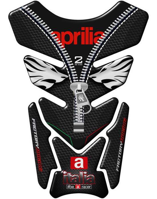 Aprilia Motor Bike Tank Pad Protector -  Aprilia  Italia Factory  Racing  Black Carbon Fibre, Uni...