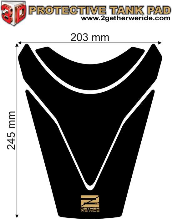 Aprilia Tuona RSV4 Carbon Fibre Black Tank Pad protector .  2009 - 2014