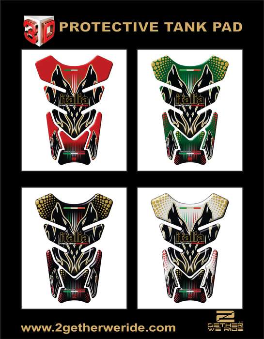 Aprilia  White  Motor Cycle Tank Pad. Universal Fit Italia Racing  Motor Bike Tank Pad / Protector