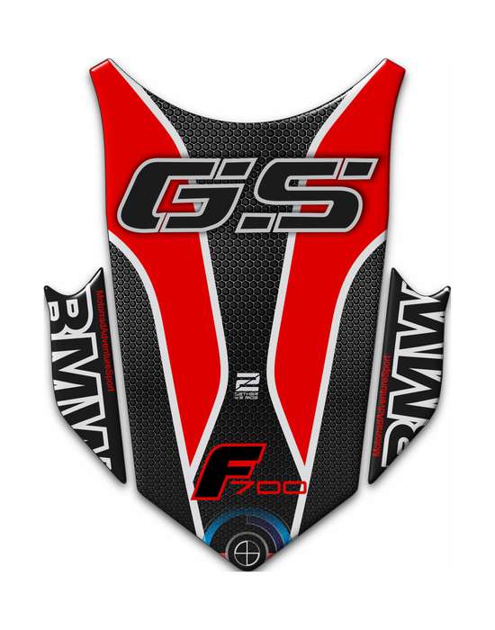 BMW F 700 GS Motor Bike Tank Pad . BMW F 700 Red and Black Motor Bike Tank Pad / Protector.