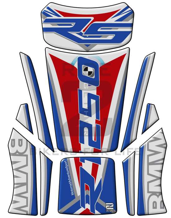 BMW R 1250 RS White  Motor Bike Tank Pad / Protector 2023 - 2024