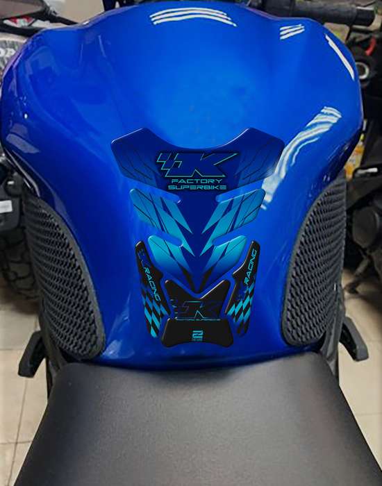 Kawasaki Factory Super Bike, Black and Silver Grey Motor Bike Tank Pad  Protector 2006 - 2022. K ...