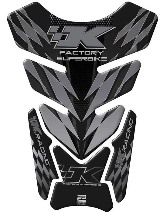 Kawasaki Factory Super Bike, Black and Silver Grey Motor Bike Tank Pad  Protector 2006 - 2022. K ...