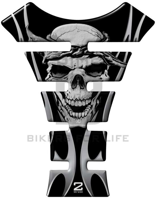 Universal Fit Black Reaper Motor Bike Tank Pad Protector. A Street Pad which fits most motorcycles.
