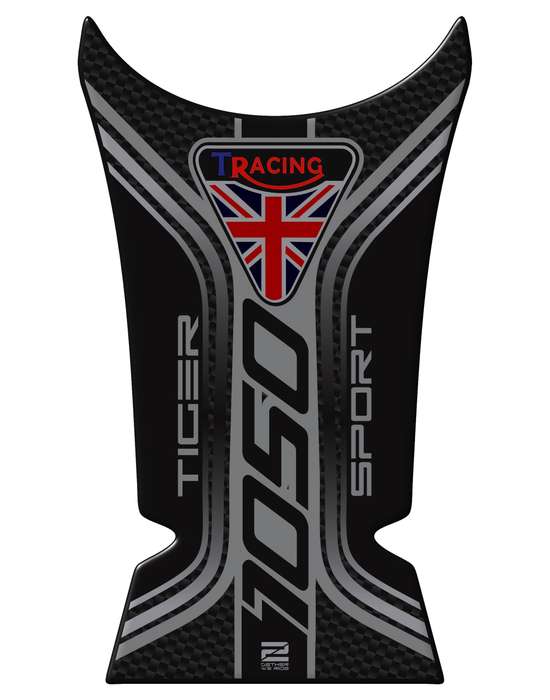 Triumph Tiger 1050 Motor Bike Tank Pad Protector.Universal Fit Black, Grey and Carbon Fibre  Triu...