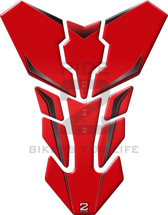 Universal Fit Red Standard Motor Bike Tank Pad Protector. A Street Pad which fits most motorcycles.