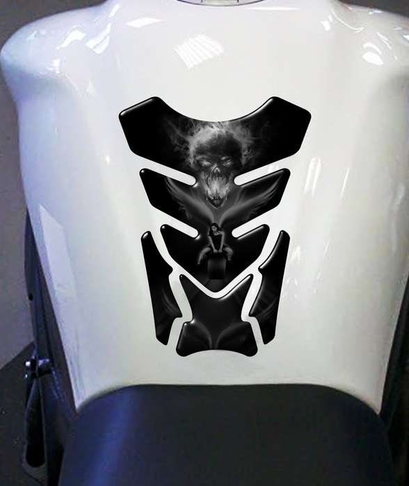 Universal Fit Black Angelic She Rider with Skull Motor Bike Tank Pad Protector. A Street Pad whic...