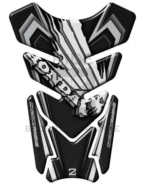 Motor Bike Tank Pad- Honda CBR, NC Series, CB Series, Twin Africa - White , Black Carbon Fibre Pr...