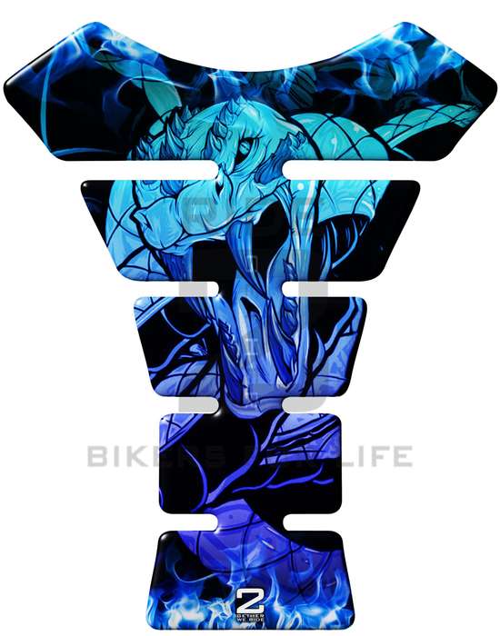 Universal Fit Ice Blue Blue Viper Motor Bike Tank Pad Protector. A Street Pad which fits most mot...