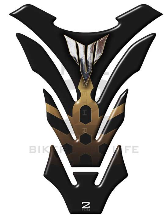 Yamaha MT Series. Gold and Black Slim Series Motor Bike Tank Pad Protectors. MT 01. MT 03. MT 07....
