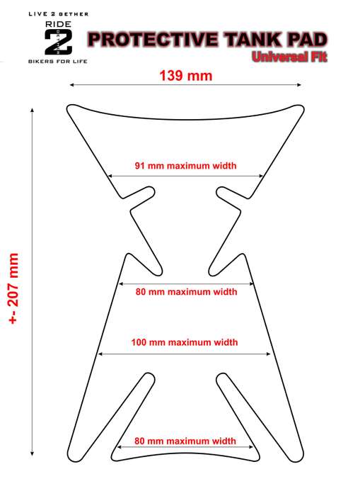 Universal Fit Ride Loud Ride Proud Retro Design 4 Tank Pad