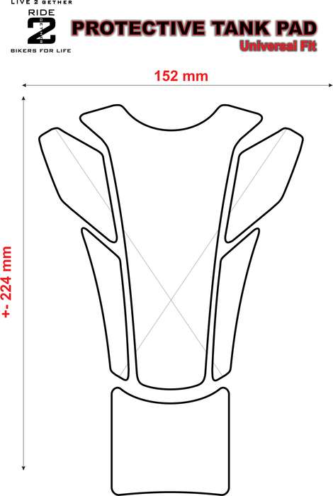 Yamaha Factory Racing Blue Motor Bike Tank Pad Protector