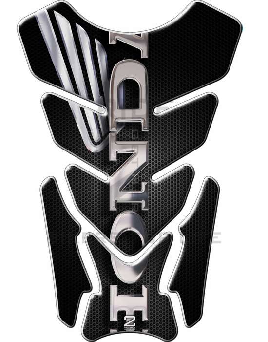 Honda CBR, NC Series, CB Series, Twin Africa - Silver , Black and Chrome with Honey Comb Protecti...