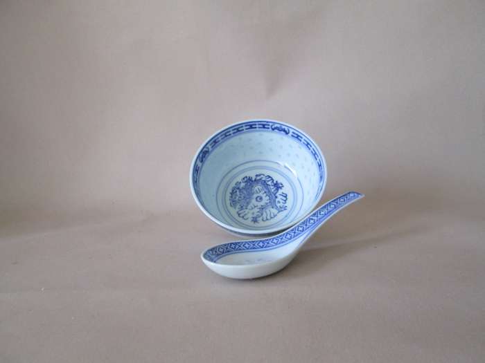 Chinese Bowl and Spoon Set