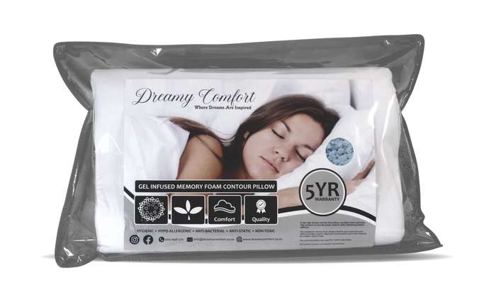 Gel-Infused Memory Foam Contour Pillow -Twin Pack