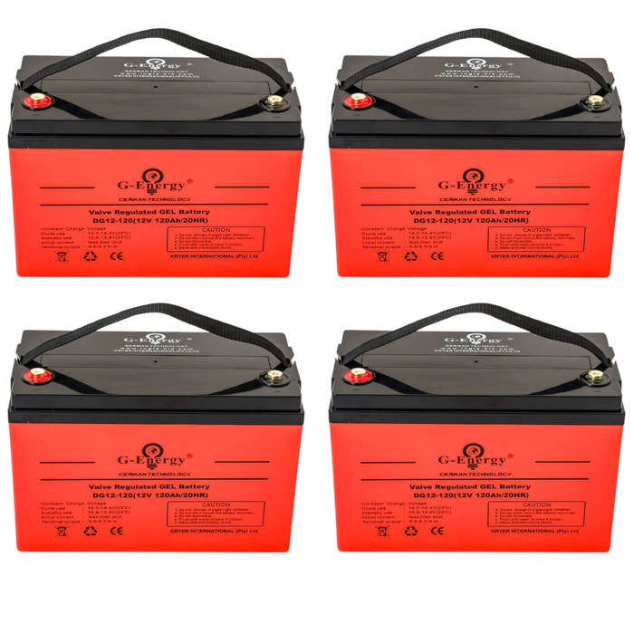 4 x 12V 120ah GEL Battery - G-Energy
