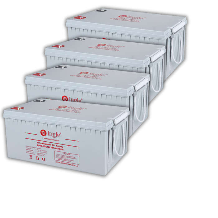 4 X 12V 200AH Deep Cycle AGM Battery - Ingle (100% Capacity) (4PCS-48V)