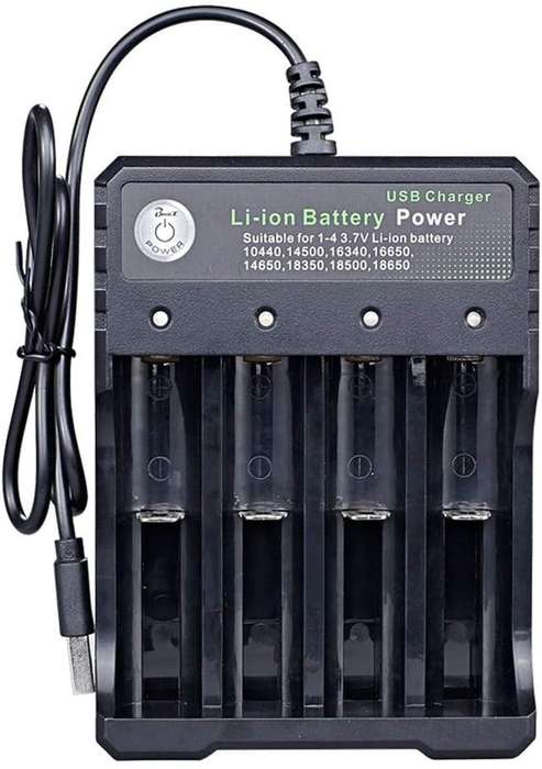 USB Li-ion Battery Smart Charger 4 Slots
