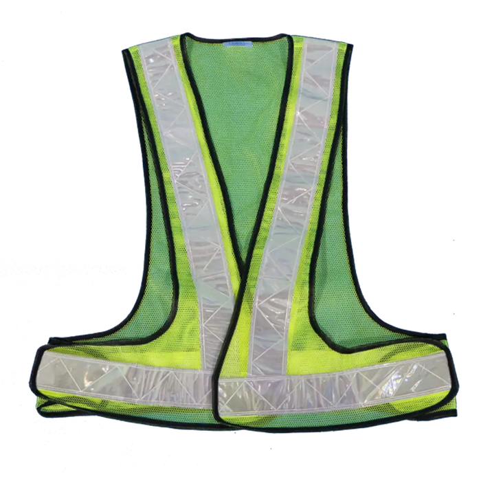 Lime Reflective BIB with Velcro (Mesh Material)