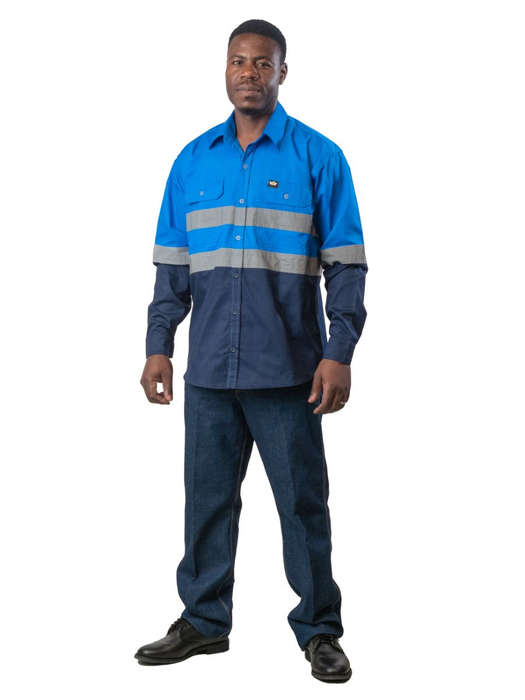 Hi Viz 100% Cotton Vented Workshirt
