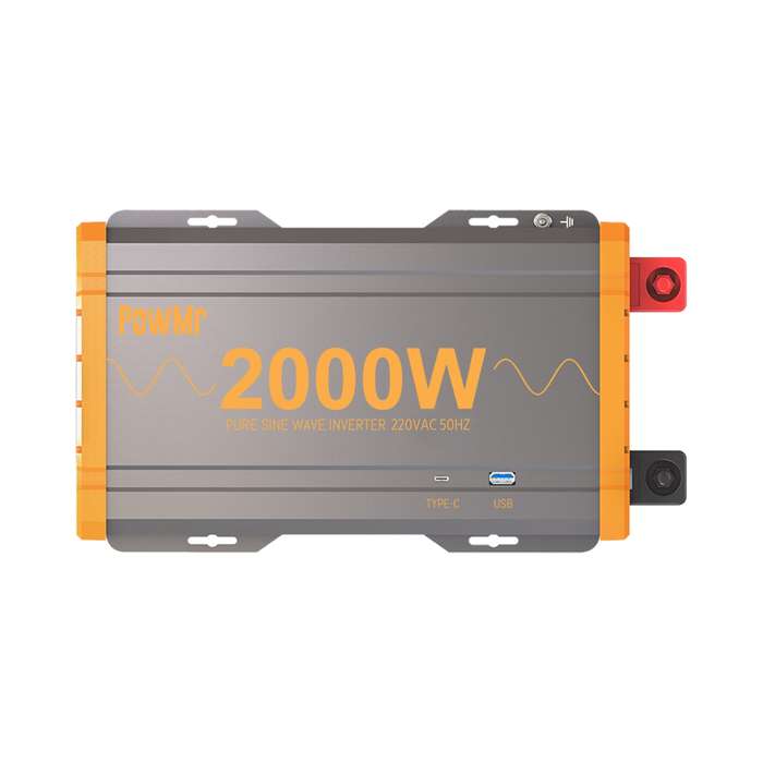 Pure Sine Wave Inverter 2000W 12VDC Input 220VAC Output 12VDC to 220VAC Converter Off-Grid Sol