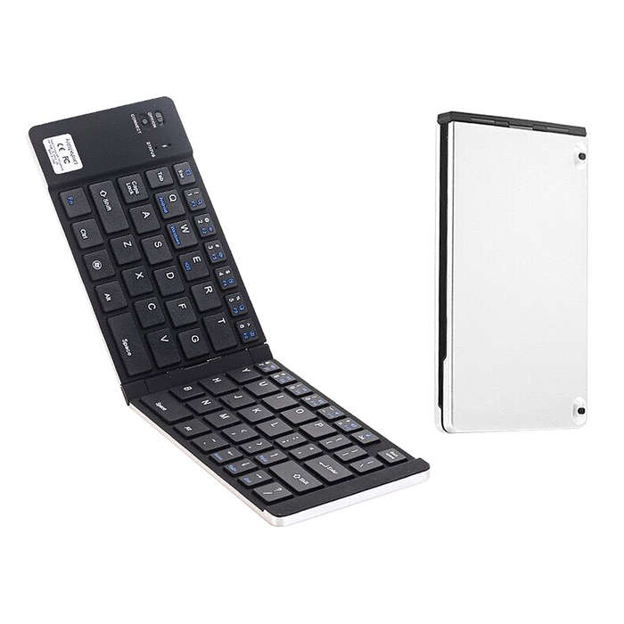GK228 BT Wireless Keyboard 66 Keys Folding Mini Portable Office Keyboard with Stand for Phone/Tablet