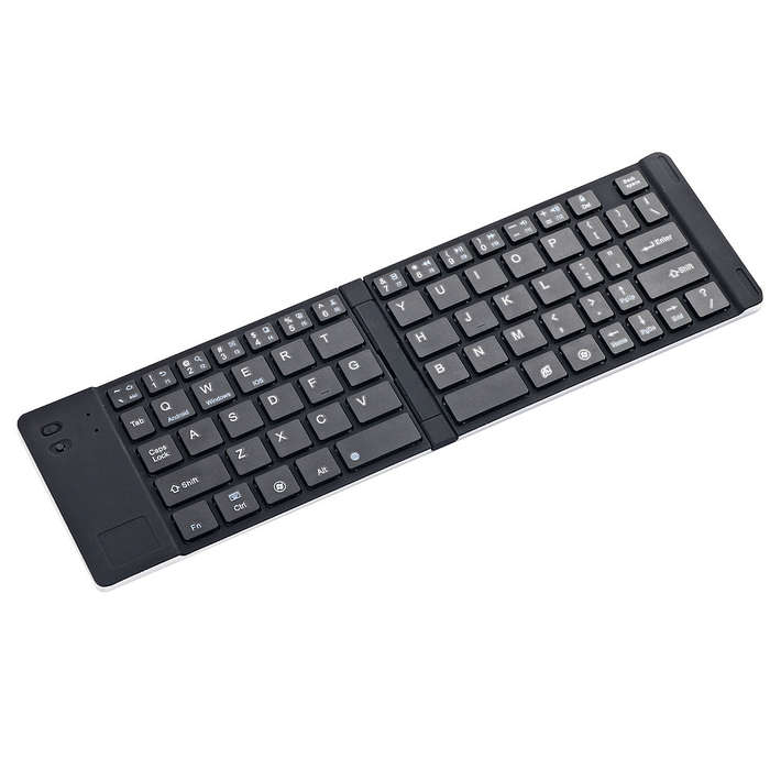 GK228 BT Wireless Keyboard 66 Keys Folding Mini Portable Office Keyboard with Stand for Phone/Tablet